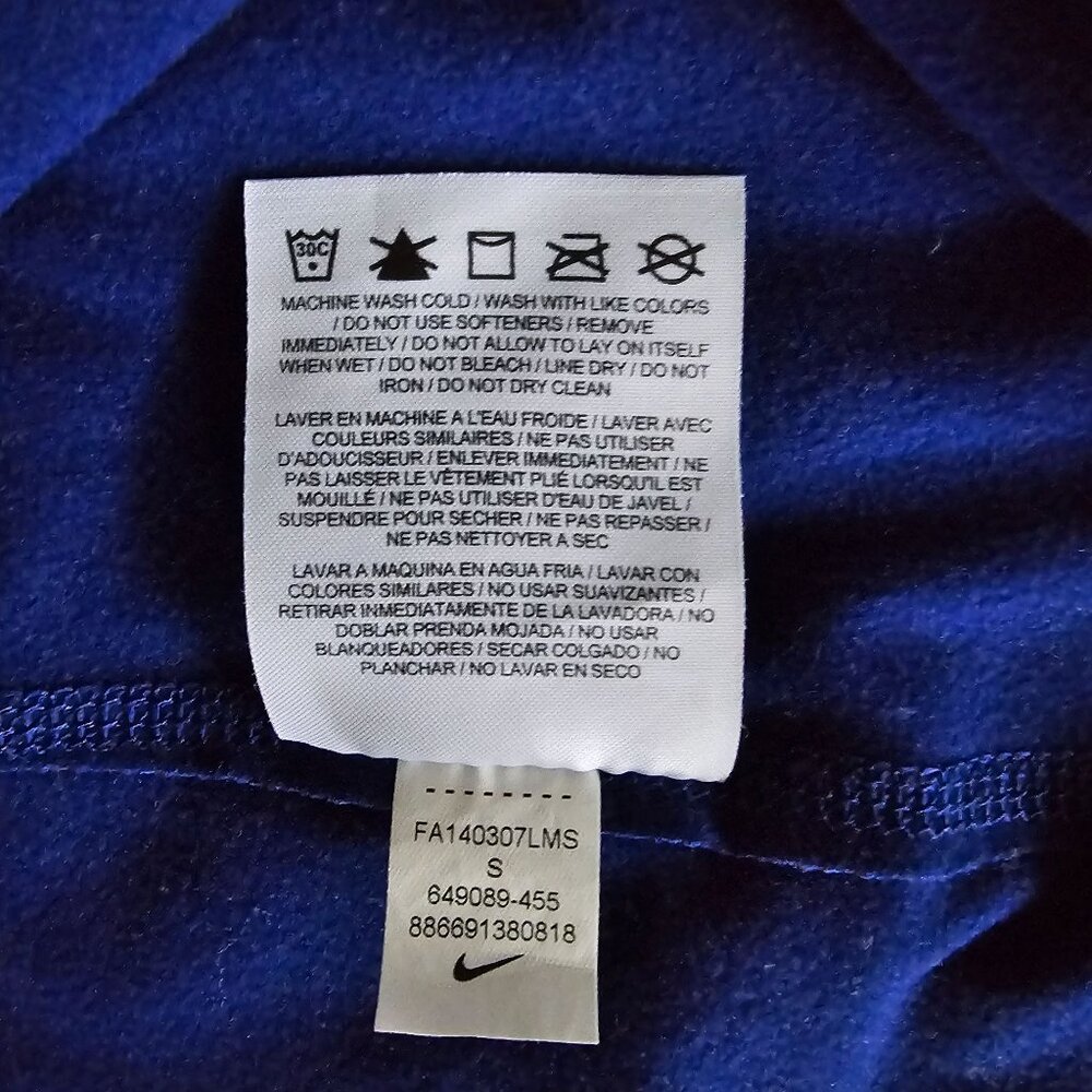 Nike Pro Women's Blue Hyperwarm Nordic Court Half-Zip Training Shirt Size Small - Picture 8 of 11